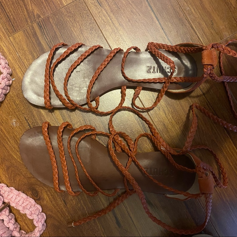 Lace up gladiator sandals